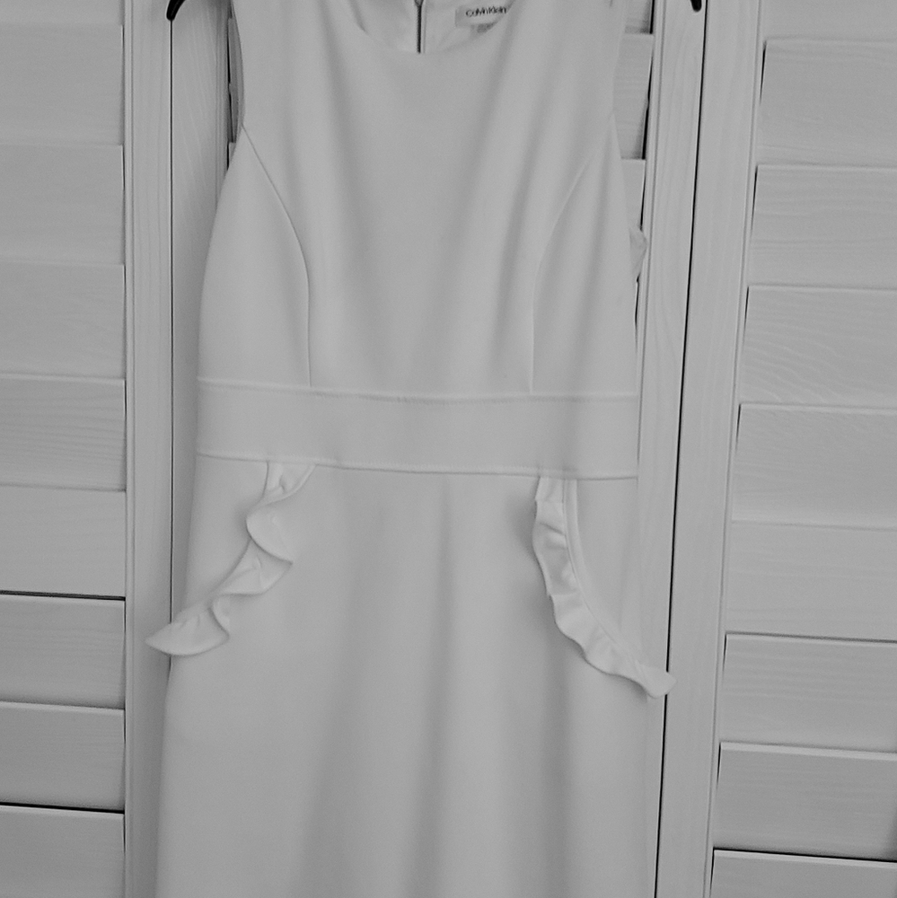 White Calvin Klein dress